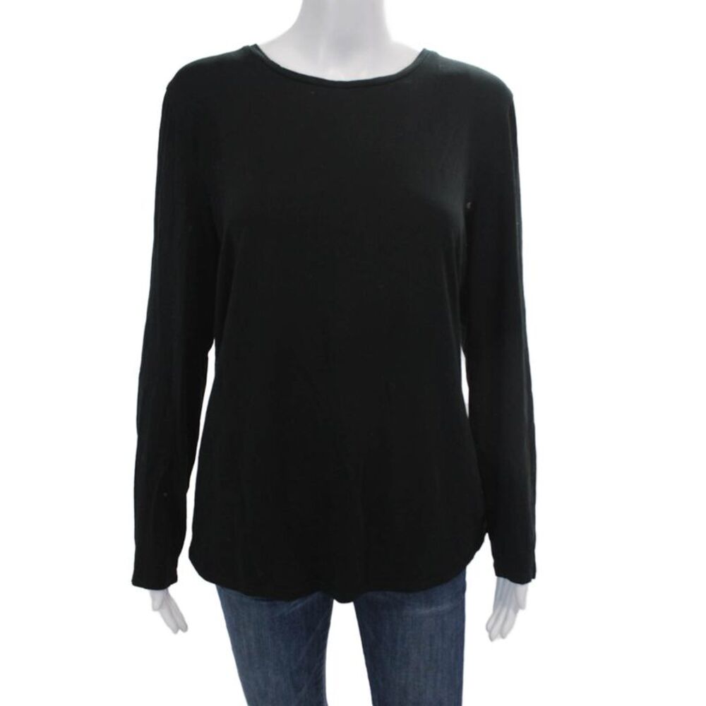 White + Warren Womens Solid Long Sleeve Basic T S… - image 1